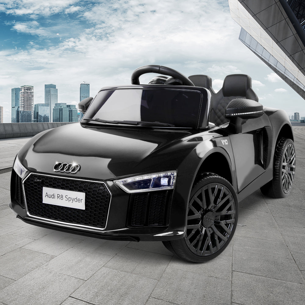 Kids Ride On Car Audi R8 Licensed Sports Electric Toy Cars Black Secondary image