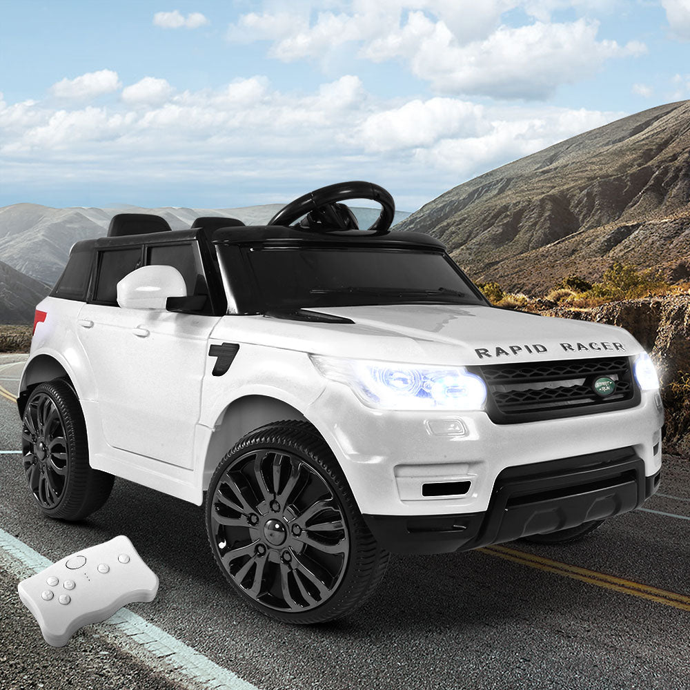 Rigo Kids Electric Ride On Car SUV Range Rover-inspired Cars Remote 12V White Secondary image
