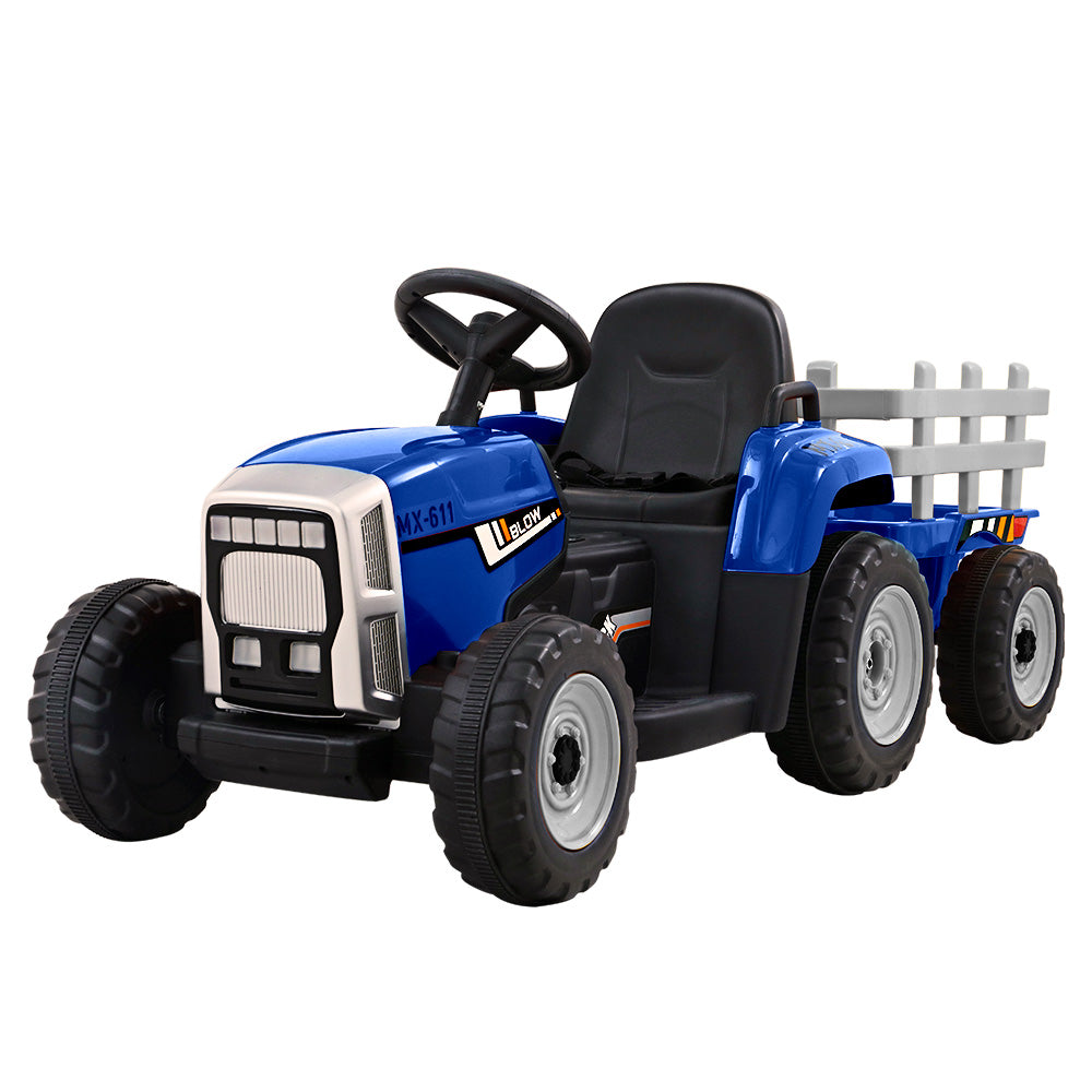 Rigo Kids Electric Ride On Car Tractor Toy Cars 12V Blue Main image