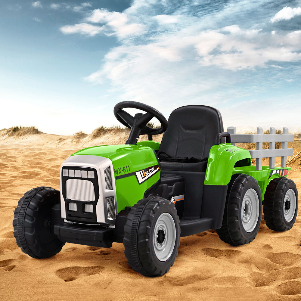 Rigo Kids Electric Ride On Car Tractor Toy Cars 12V Green Secondary image