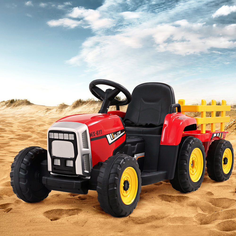 Rigo Kids Electric Ride On Car Tractor Toy Cars 12V Red Secondary image