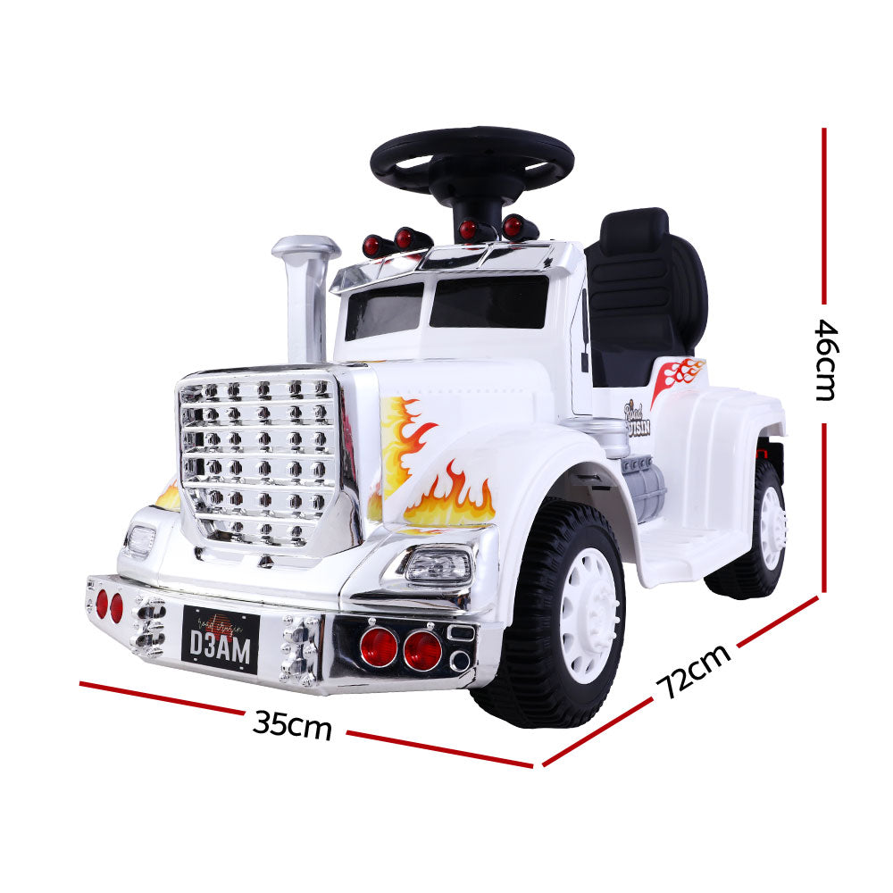 Rigo Kids Electric Ride On Car Truck Motorcycle Motorbike Toy Cars 6V White Secondary image