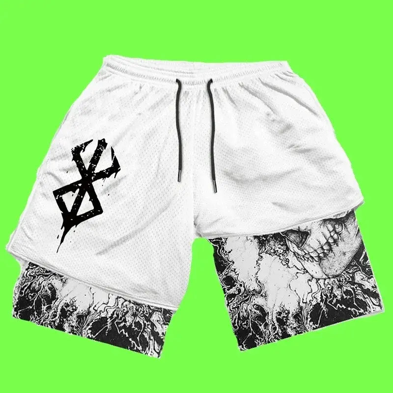 Men’s Anime Gym Shorts Men Shorts Not Branded