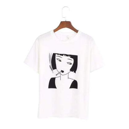 Anime Smoking  Girl Tshirt