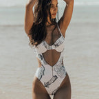 Women's One Piece Leopard Bikini Swimwear