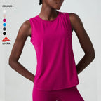 Sleeveless Yoga Women Loose Fitness Running Tank Top Breathable Quick Dry Gym Vest