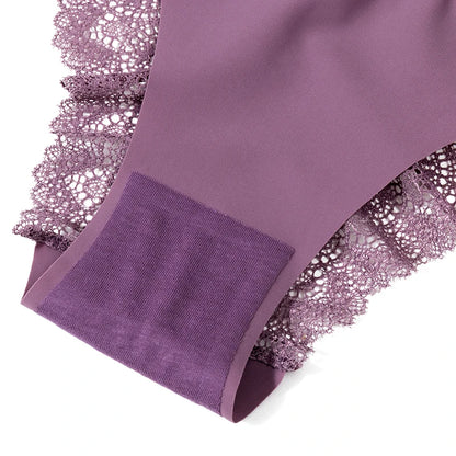 Sweet Women's Silk Satin Comfortable Underwear 3 Piece Set