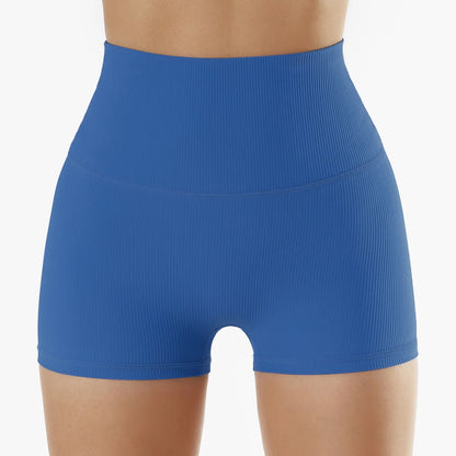 SOISOU Rib Fabric Yoga Gym Shorts Women