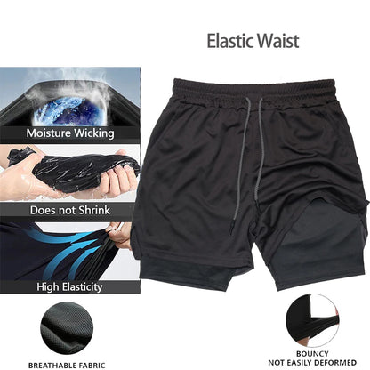 Marvel The Punisher Gym Men Fitness 2 In 1 Anime Performance Mesh Quick Dry Shorts
