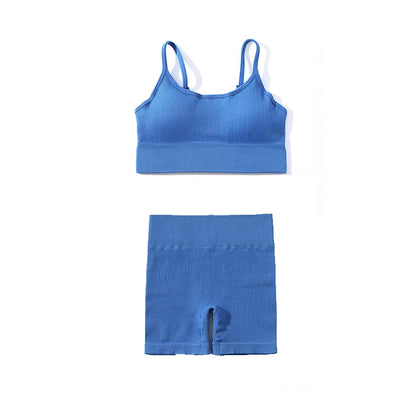SOISOU Rib Fabric Yoga Gym Shorts Women