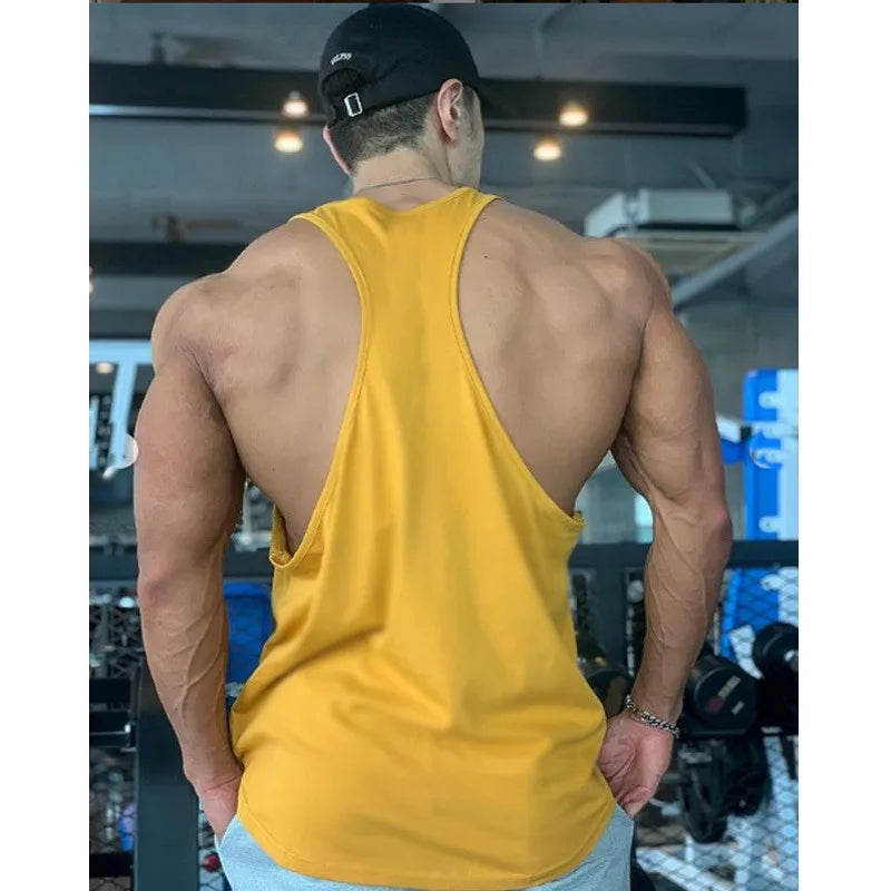 Men's Printed Round Neck Sleeveless Gym Tank Tops Secondary image