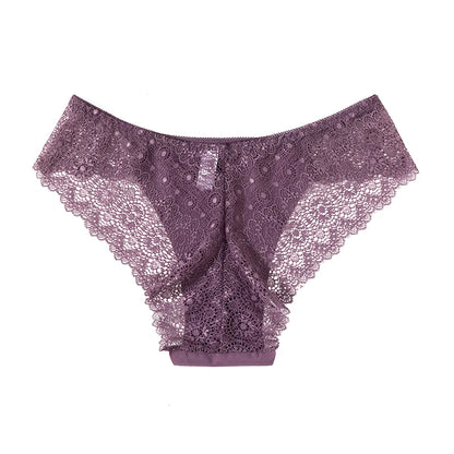 Sweet Women's Silk Satin Comfortable Underwear 3 Piece Set