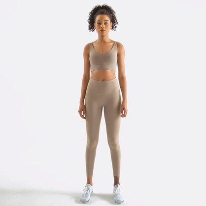 SOISOU Nylon Tracksuits Womens Yoga Gym Set Sports Suit