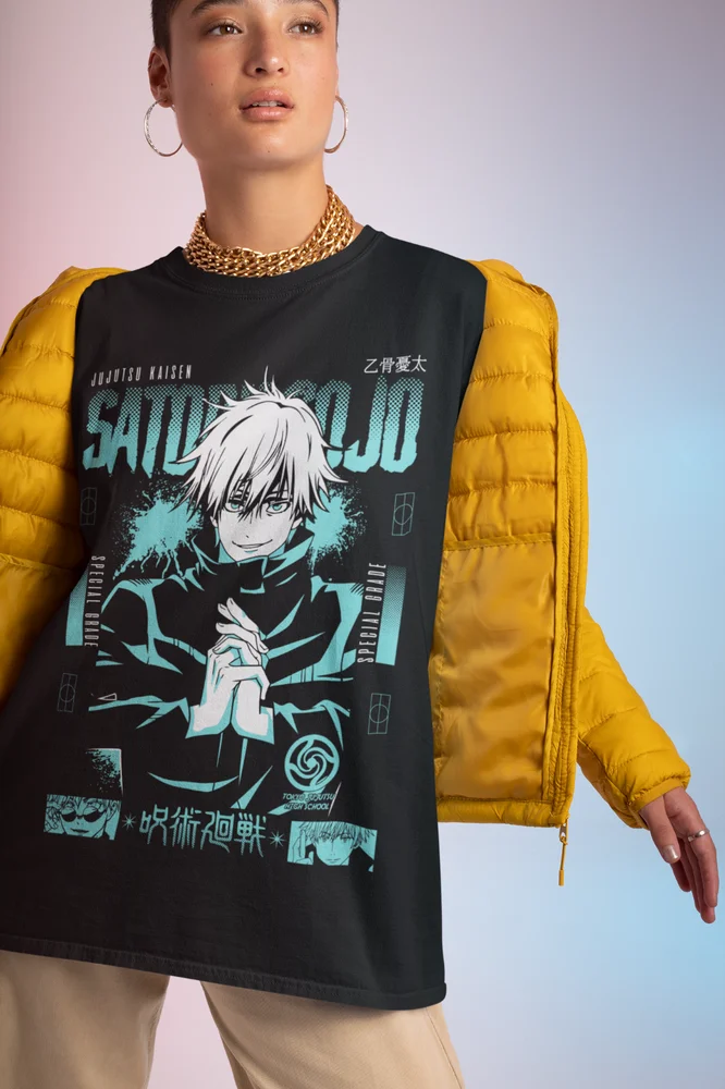 Anime Gojo Satoru Jujutsu Kaisen Manga Unisex Tshirt