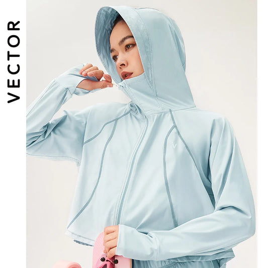 UPF 50+ UV Sun Protection Zip Up Hoodie Long Sleeve Women