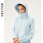 UPF 50+ UV Sun Protection Zip Up Hoodie Long Sleeve Women