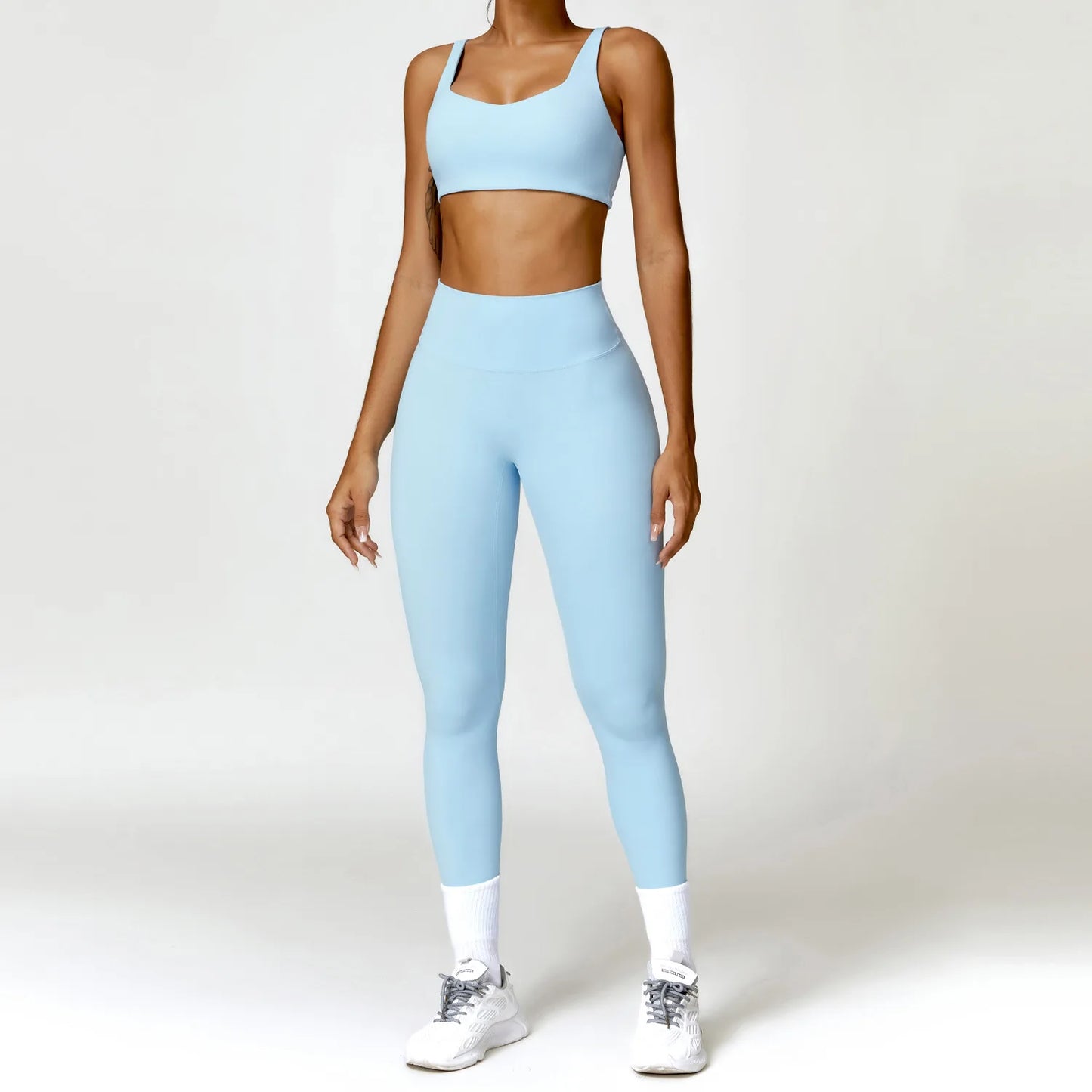 Women Tracksuit Yoga Gym Set 2 Pieces Sportswear Workout Clothes