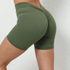 V Back Yoga Gym Shorts Women
