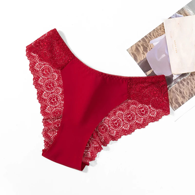 Sweet Women's Silk Satin Comfortable Underwear 3 Piece Set