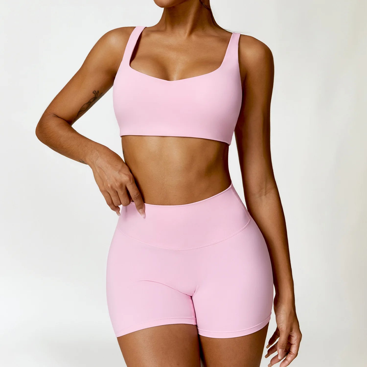 Women Tracksuit Yoga Gym Set 2 Pieces Sportswear Workout Clothes