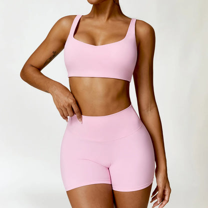 Women Tracksuit Yoga Gym Set 2 Pieces Sportswear Workout Clothes