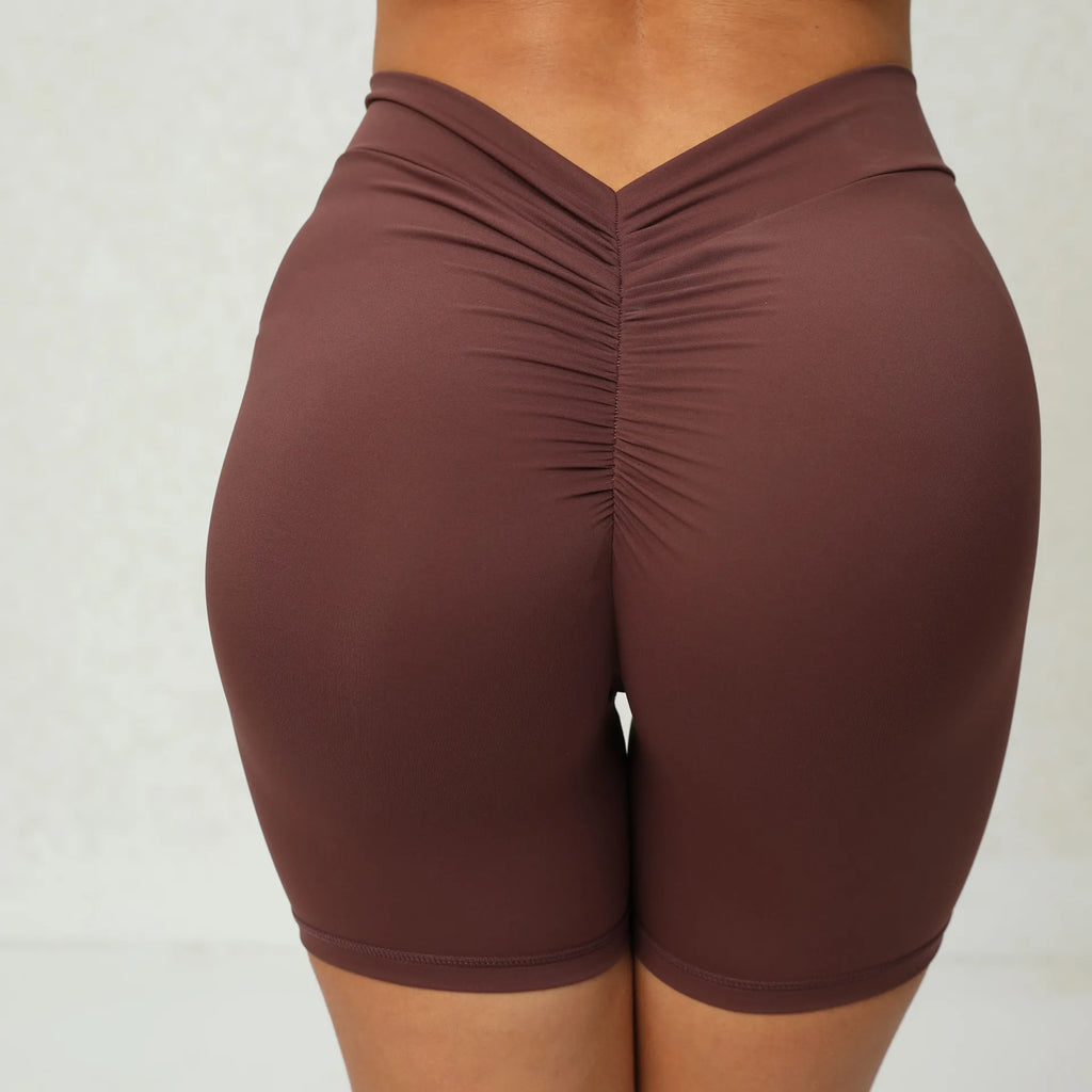 V Back Yoga Gym Shorts Women Women's Activewear Shorts Not Branded