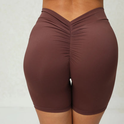 V Back Yoga Gym Shorts Women