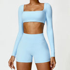Women Tracksuit Yoga Gym Set 2 Pieces Sportswear Workout Clothes