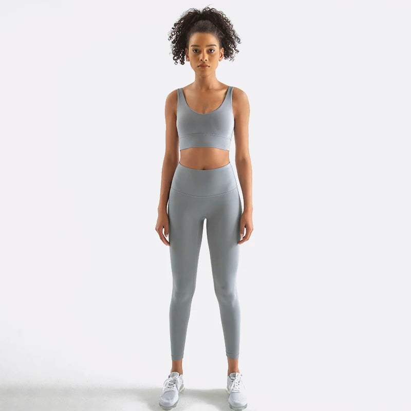 SOISOU Nylon Tracksuits Womens Yoga Gym Set Sports Suit