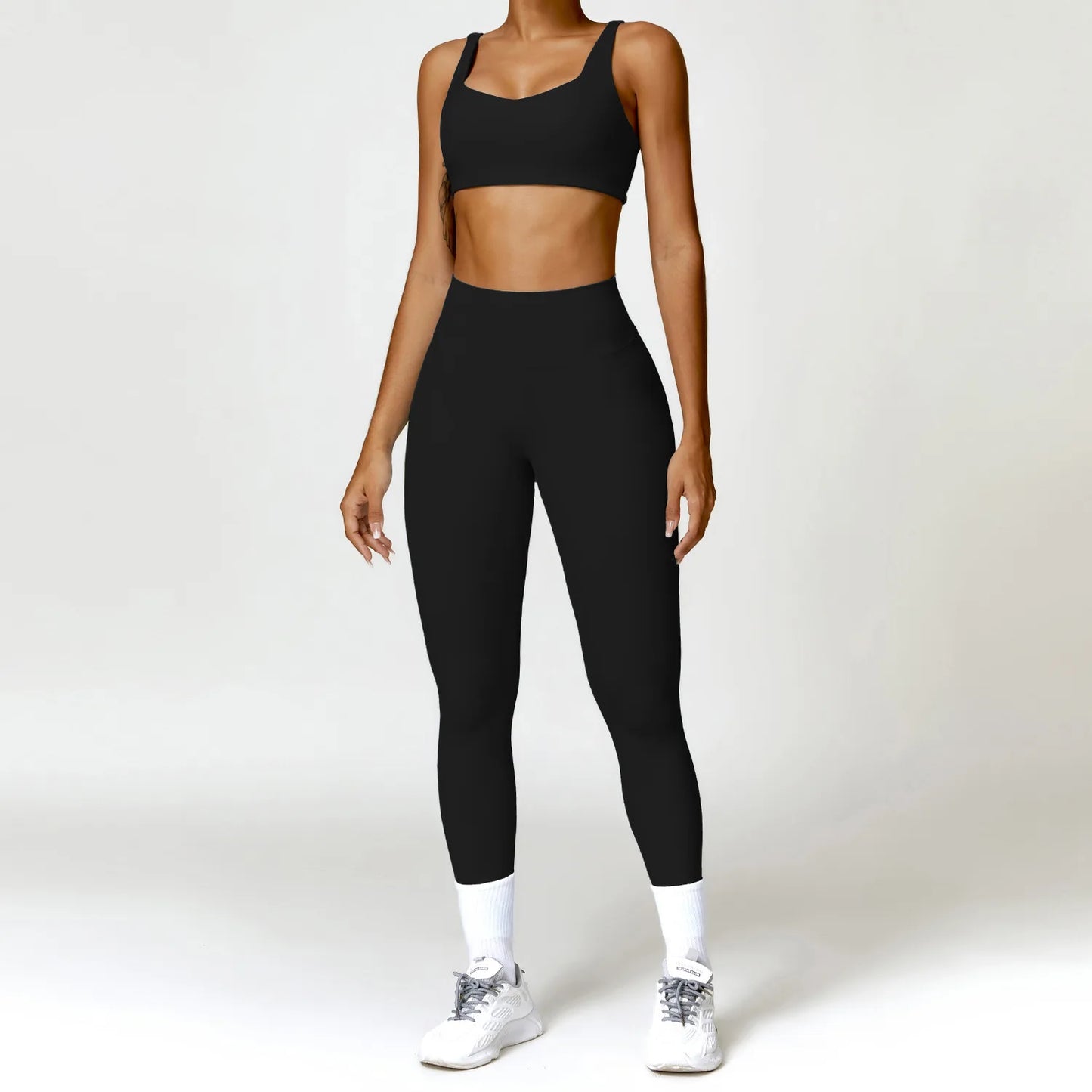 Women Tracksuit Yoga Gym Set 2 Pieces Sportswear Workout Clothes
