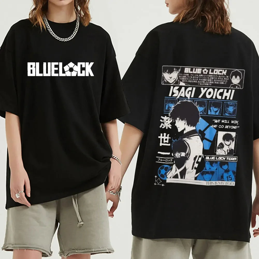 Anime Blue Lock Isagi Yoichi Short Sleeve Unisex Tshirt