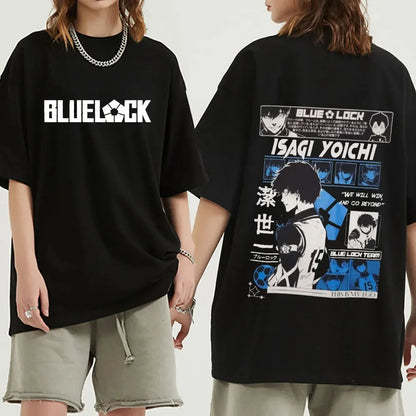 Anime Blue Lock Isagi Yoichi Short Sleeve Unisex Tshirt