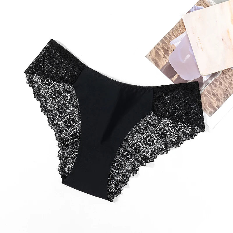 Sweet Women's Silk Satin Comfortable Underwear 3 Piece Set