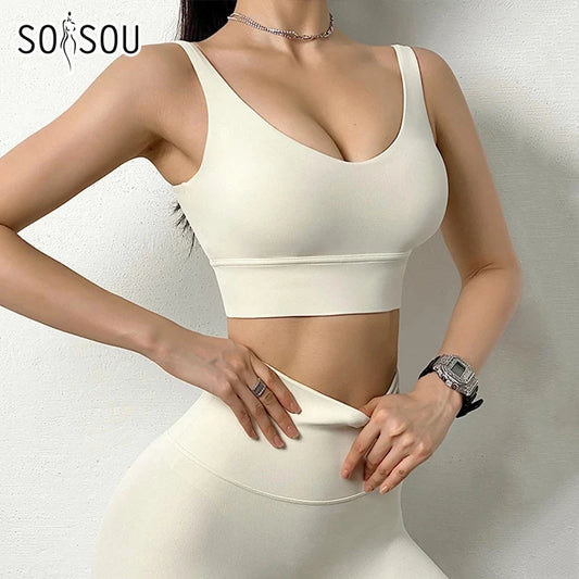 SOISOU Nylon Tracksuits Womens Yoga Gym Set Sports Suit