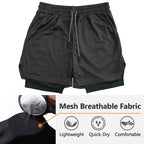 Marvel The Punisher Gym Men Fitness 2 In 1 Anime Performance Mesh Quick Dry Shorts