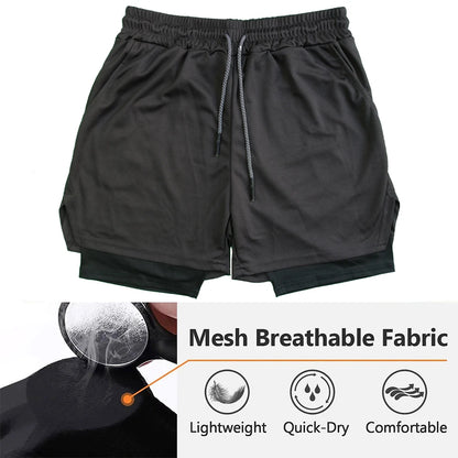 Marvel The Punisher Gym Men Fitness 2 In 1 Anime Performance Mesh Quick Dry Shorts