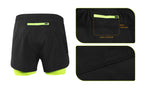ARSUXEO Men's Running Outdoor Sports Training Exercise Jogging Gym Fitness 2 in 1 Quick Dry Workout Shorts