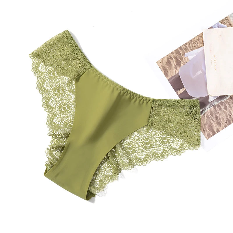 Sweet Women's Silk Satin Comfortable Underwear 3 Piece Set