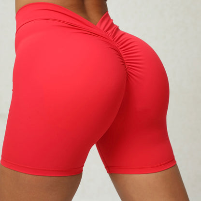 V Back Yoga Gym Shorts Women