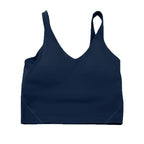 Solid Color Tights Athletic Women Fitness Bra Shockproof Top With Removable Pad