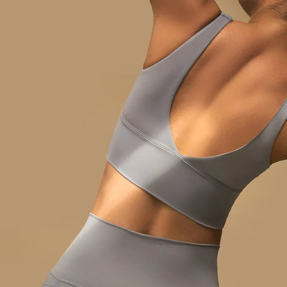 SOISOU Lycra Top Women Yoga Gym Sports Bra Top With Removable Chest Pad