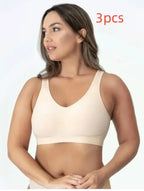 Large Size Light Version Vest Bra Solid Color Base Polyester Women's Bras Not Branded