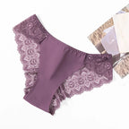 Sweet Women's Silk Satin Comfortable Underwear 3 Piece Set