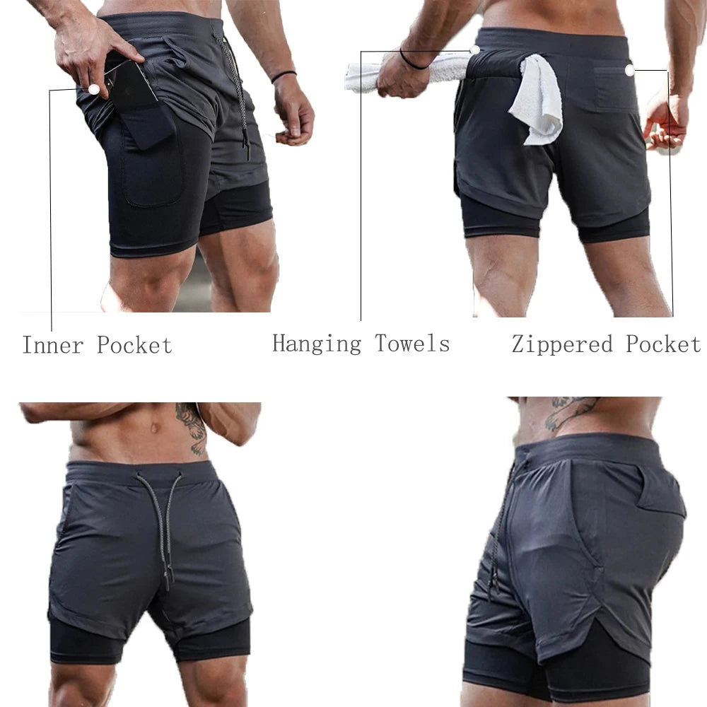 Marvel The Punisher Gym Men Fitness 2 In 1 Anime Performance Mesh Quick Dry Shorts