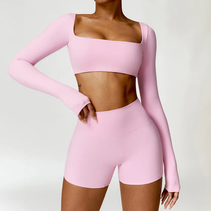 Women Tracksuit Yoga Gym Set 2 Pieces Sportswear Workout Clothes