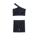 SOISOU Rib Fabric Yoga Gym Shorts Women