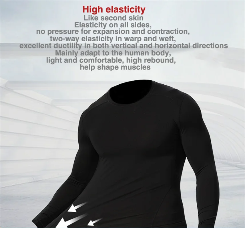 Anime Fullmetal Alchemist Compression Shirts Athletic Quick Dry Long Sleeve Running Workout Gym Workout Fitness Undershirts Tops