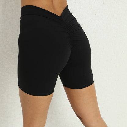 V Back Yoga Gym Shorts Women