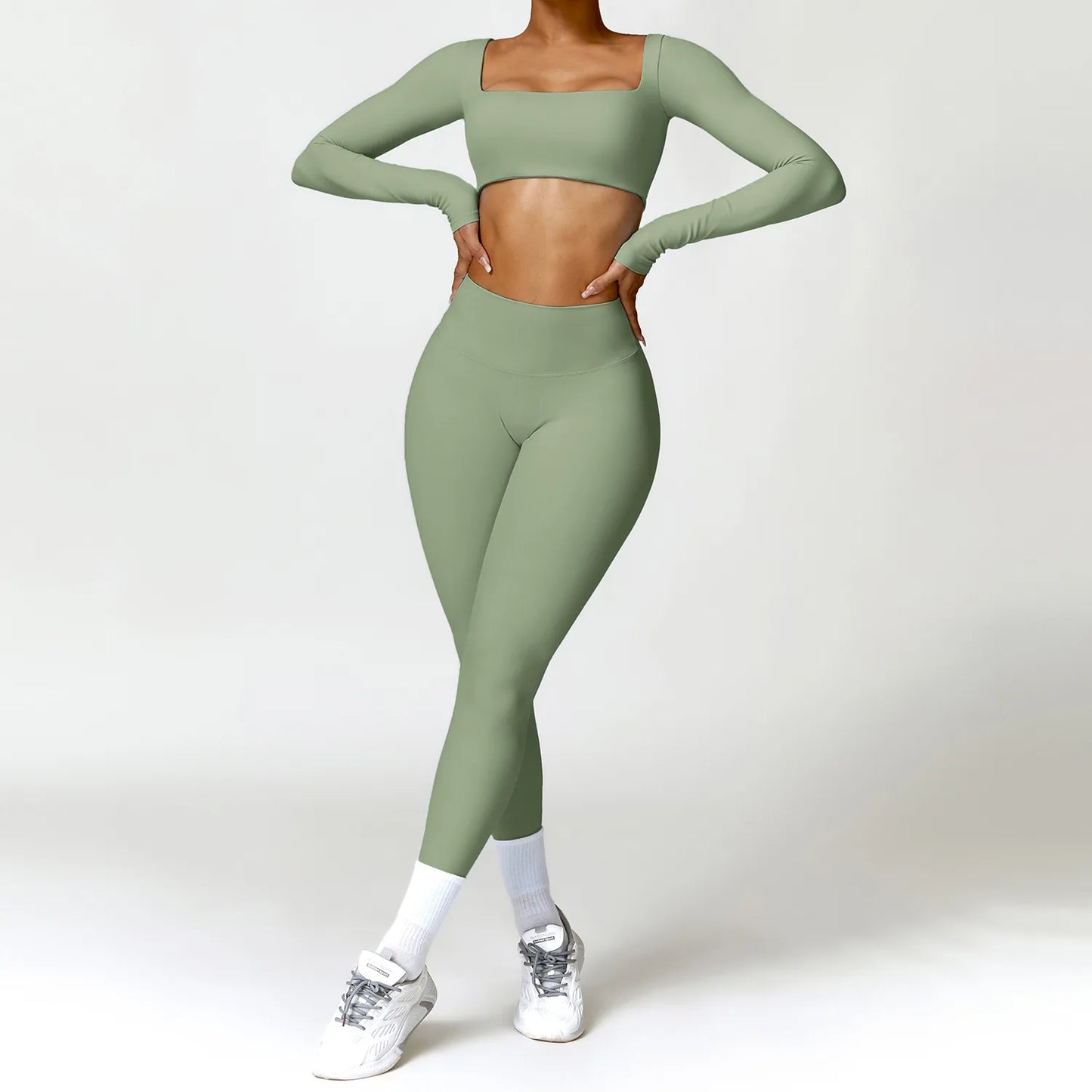Women Tracksuit Yoga Gym Set 2 Pieces Sportswear Workout Clothes