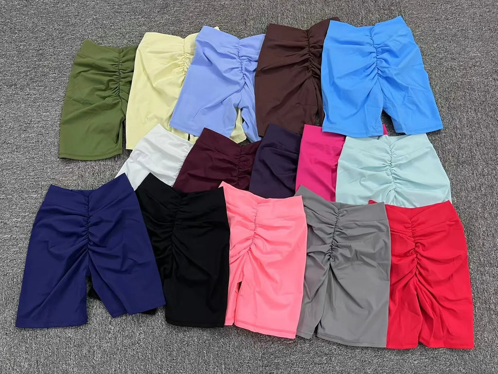 V Back Yoga Gym Shorts Women Women's Activewear Shorts Not Branded